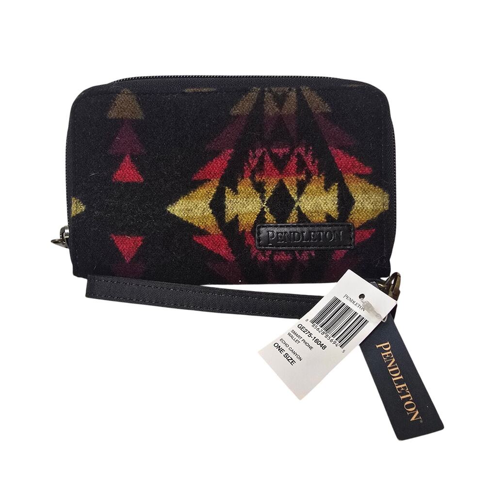 PENDLETON Wool Clutch Wristlet Smartphone Wallet Case Zip Around Continental NWT